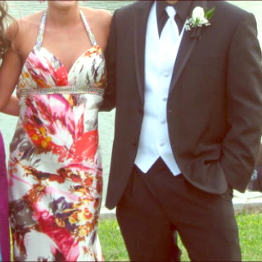 Floral Print Formal Dress